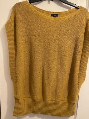 Ann Taylor Factory Mustard Textured Scoop Neck Knit Vest (item 24)